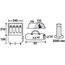 Trek Planet Палатка Trek Planet Tampa 4 (70115)