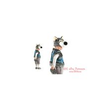 Батик Волк. Серия шелк. (B-205)