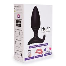 Lovense Анальная пробка Lovense Hush с вибрацией - 12 см. (черный)