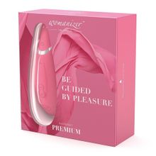  Розовый бесконтактный клиторальный стимулятор Womanizer Premium