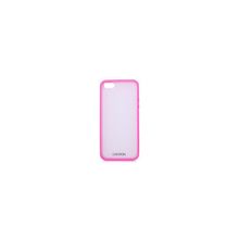 чехол крышка Canyon CNA-I5C01P для iPhone 5, розовый прозрачный + стилус и защитная плёнка