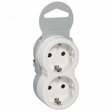 Разветвитель сетевой  HELIUM 2-местный, с заземлением, 050655 |  код. 050655 |  Legrand