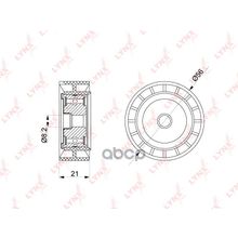 Ролик Обводной Приводного Ремня Renault Kangoo I 1.2 97-   Symbol   Thalia 1.2 02-   +Ac, +Ps   Alt LYNXauto арт. PB7106