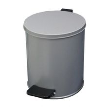 Ведро с педалью (7 л) серый металлик