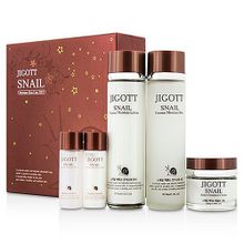 Jigott Snail moisture skin care 3set Набор для ухода за кожей лица на основе экстракта улитки