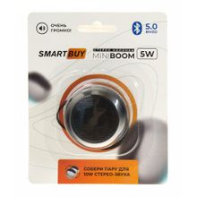 Акустическая система SmartBuy Mini BOOM TWS, Bluetooth, мощность 5Вт, черная