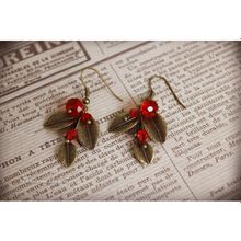 Серьги "веточка смородины"