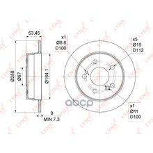 Диск Тормозной | Зад | Mercedes-Benz 190(W201) 1.8-2.6 -93   C180-280(W202) 93-00   E200-300d(W124) -97 LYNXauto арт. BN1075