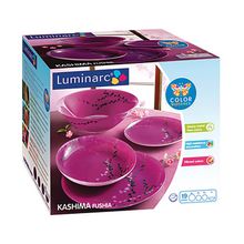 Столовый сервиз Luminarc KASHIMA FUSHIA КАШИМА ФУКСИЯ 19 предметов 6 персон G9715