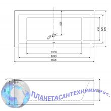 Акриловая ванна CEZARES PLANE 190х80х49