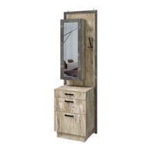 Тумба с зеркалом Амели, 592х458х2016, Дуб Юкон Бетон темный
