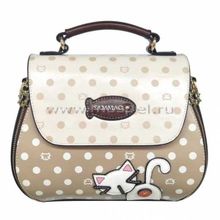 Мини-сумочка Бежевый горохи