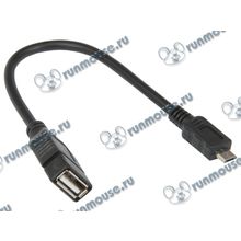 Кабель USB OTG соединительный USB A(F)-microB Gembird "Cablexpert A-OTG-AFBM-001" (0.15м) (ret) [130128]