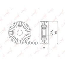 Ролик Обводной Приводного Ремня Mercedes-Benz A140-200t(W168 9) 97-12   B150-200t(W245) 05-11   Vaneo(W414) 1.6-1.9 02-05 LYNXauto арт. PB7015