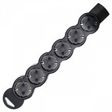 Колодка розеточная  VALENA DIY 6-местный, с заземлением, черный, 695045 |  код. 695045 |  Legrand