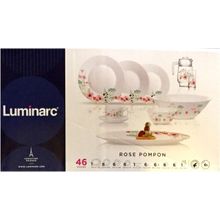 Столовый сервиз Luminarc ROSE POMPON 46 предметов 6 персон ОАЭ N2083