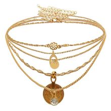 Многослойное колье под золото (арт. 81219-2)