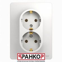 Schneider Electric Glossa Розетка дв. 2К+З, 16А-250В, в сборе, бел (1) GSL000124