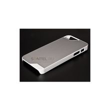 Накладка с алюминиевой вставкой для iPhone 5, серебро 00020203