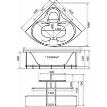 Акриловая ванна Triton Сабина 160x160