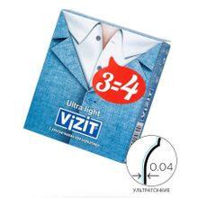 Ультратонкие презервативы VIZIT Ultra light - 3 шт. (241874)