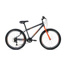 Подростковый горный (MTB) велосипед MTB HT 24 1.0 серый оранжевый 14" рама