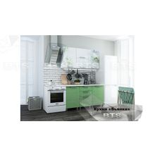 BTS Кухня 1,5 м Бьянка (салатовые блестки фотопечать) ID - 301928