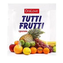 Пробник гель-смазки Tutti-frutti со вкусом тропических фруктов - 4 гр. (155666)