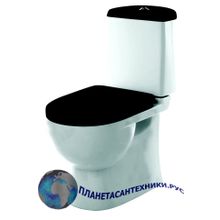 Унитаз напольный Sanita luxe Best Color Black сиденье дюропласт soft close чёрное