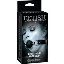 Черный кляп с дырочками Breathable Ball Gag (16646)