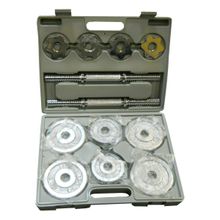 Набор хромированных, разборных гантелей 15кг - 2х7,5кг в кейсе