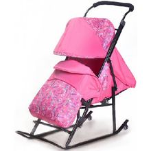 Kristy Санки-коляска Kristy Luxe Plus Париж розовый