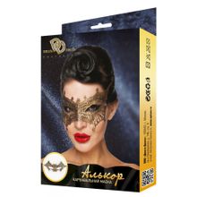 Золотистая карнавальная маска  Алькор (229978)