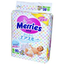 Подгузники Merries (Мериес) S 82 (4-8 кг)