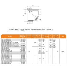 Душевой поддон Cezares Type R (100х100) акрил