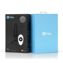 b-Vibe Чёрная анальная вибропробка с 3 источниками вибрации TRIO REMOTE CONTROL PLUG BLACK - 13,5 см. (черный)