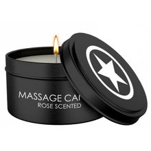 Shots Media BV Массажная свеча с ароматом розы Massage Candle (черный)