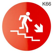 Информационная табличка «Лестница вниз» надпись на дверь пиктограмма K66