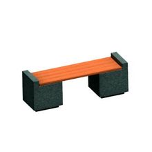 Бетонная скамейка С1 (зеленая окраска)