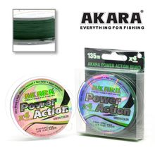 Шнур Akara Power Action X-4 Green 135 м