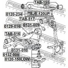 Гайка С Эксцентриком Toyota Land Cruiser Prado Gdj150 Grj150 Kdj150 Lj150 Trj15# 2009.08- [Gr] Febest арт. 0131009