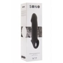 Чёрная насадка на пенис SONO №17 (67023)