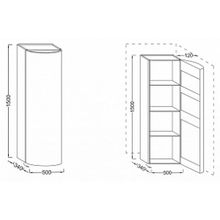 Шкаф-пенал Jacob Delafon Presquile EB1115G-V13 палисандр