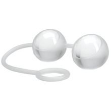 Topco Sales Стеклянные вагинальные шарики Climax Kegels Ben Wa Balls with Silicone Strap (прозрачный)