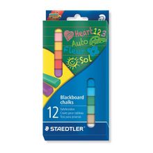 Мелки для доски STAEDTLER цветные 12 штук набор, картонная коробка