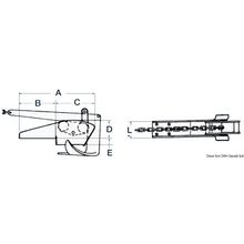 Osculati SS seesaw roller max 12 kg, 01.339.10