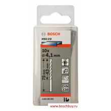Bosch Набор 10 HSS-Co сверл 4,1 мм DIN 338 (2608585881 , 2.608.585.881)