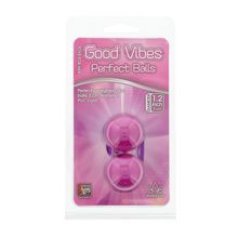 Dream Toys Фиолетовые вагинальные шарики на мягкой сцепке GOOD VIBES PERFECT BALLS (фиолетовый)