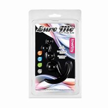 Черная анальная цепочка LURE ME Silicone Anal Toy - 10,5 см. (233116)