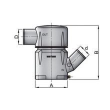 Vetus Водяной замок Vetus MGL84510A 750 x 500 мм под шланг 203 250 мм